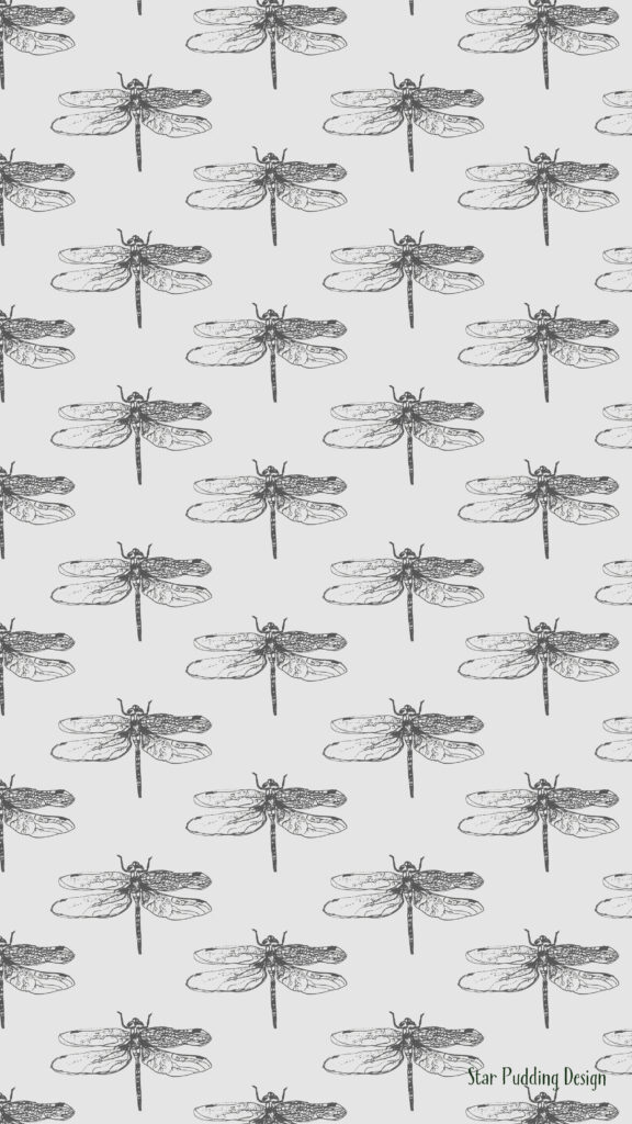 The dragonfly pattern as a phone screen wallpaper download.