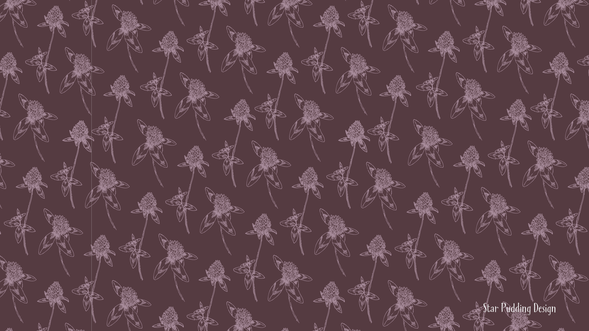November Digital Wallpaper: Red Clover