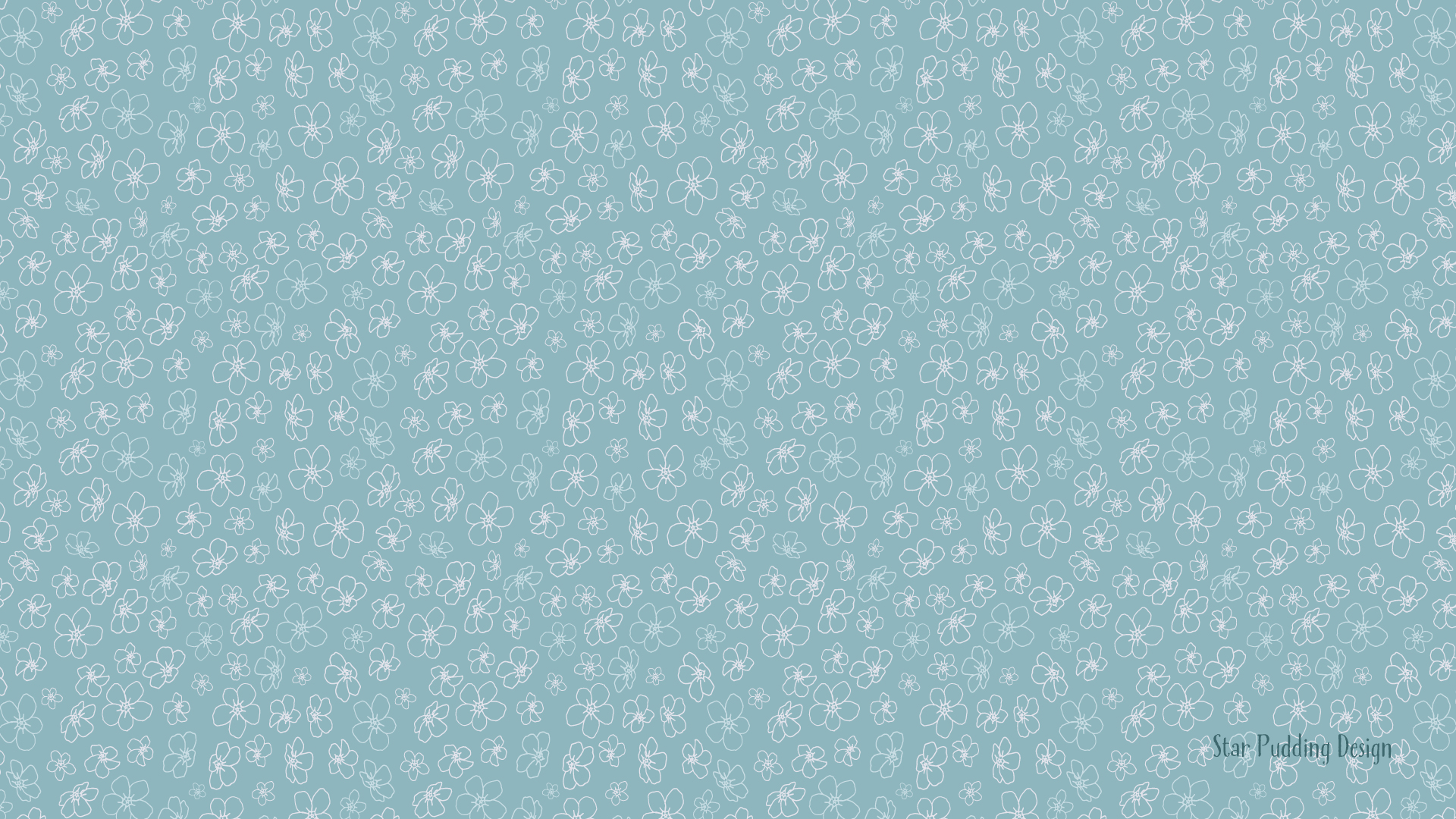 June Digital Wallpaper: Forget-me-nots